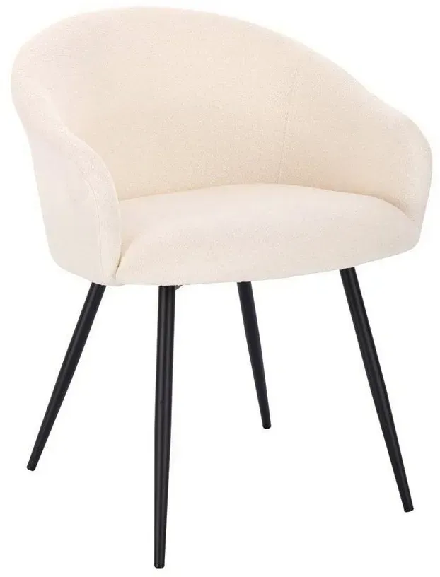 Esszimmerstuhl CELESTE Bouclé Weiß 3 St