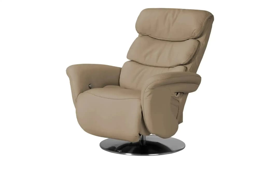 Relaxsessel 7628 Leder 83 x 107 x 88 cm Beige