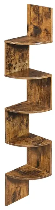 Eckregal 20 x 20 x 126 cm Braun