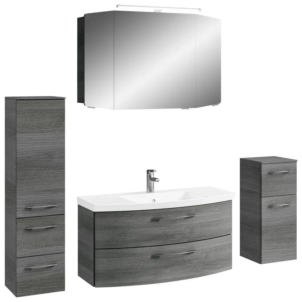 Cassca Sprint 5-tlg. 161 cm x 200 cm x 50,5 cm graphit struktur quer nachbildung