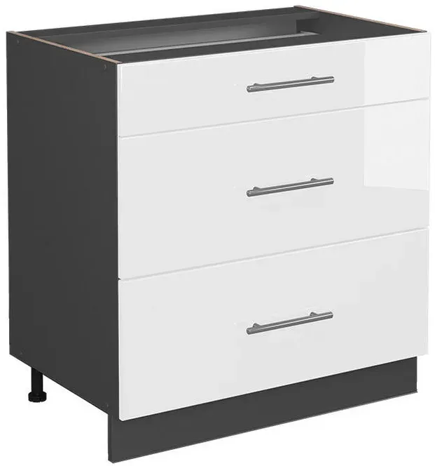 Schubladenschrank Fame-Line 80 x 51,5 x 81,5 cm Weiß