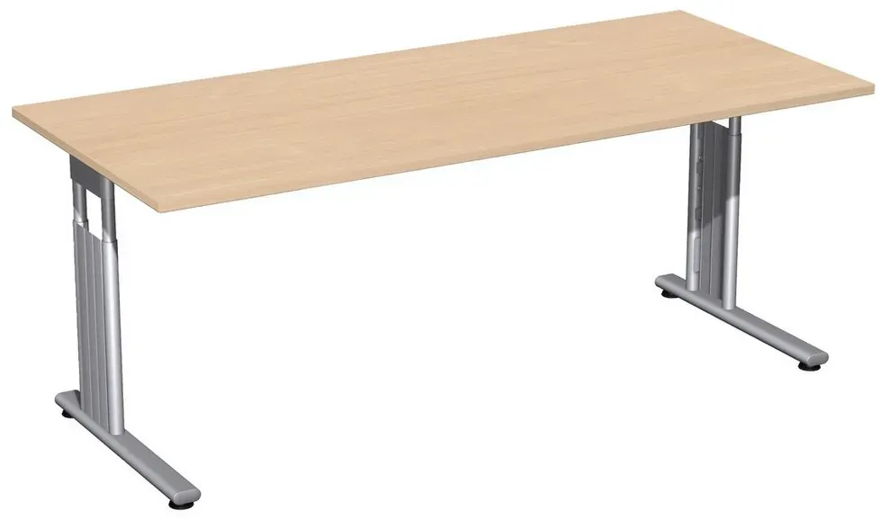 Schreibtisch Flex Buche / Silber