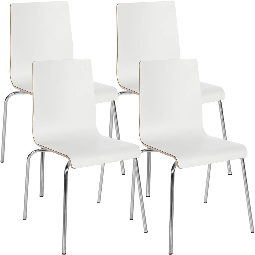 Gahanna HPL-Laminatfurnier weiß 4er Set