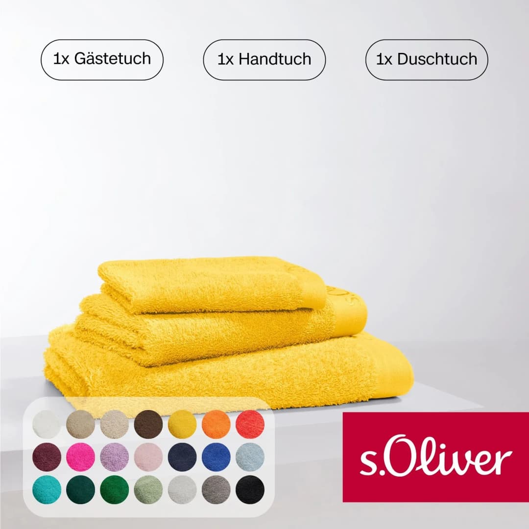Handtuchset 3-tlg. gelb
