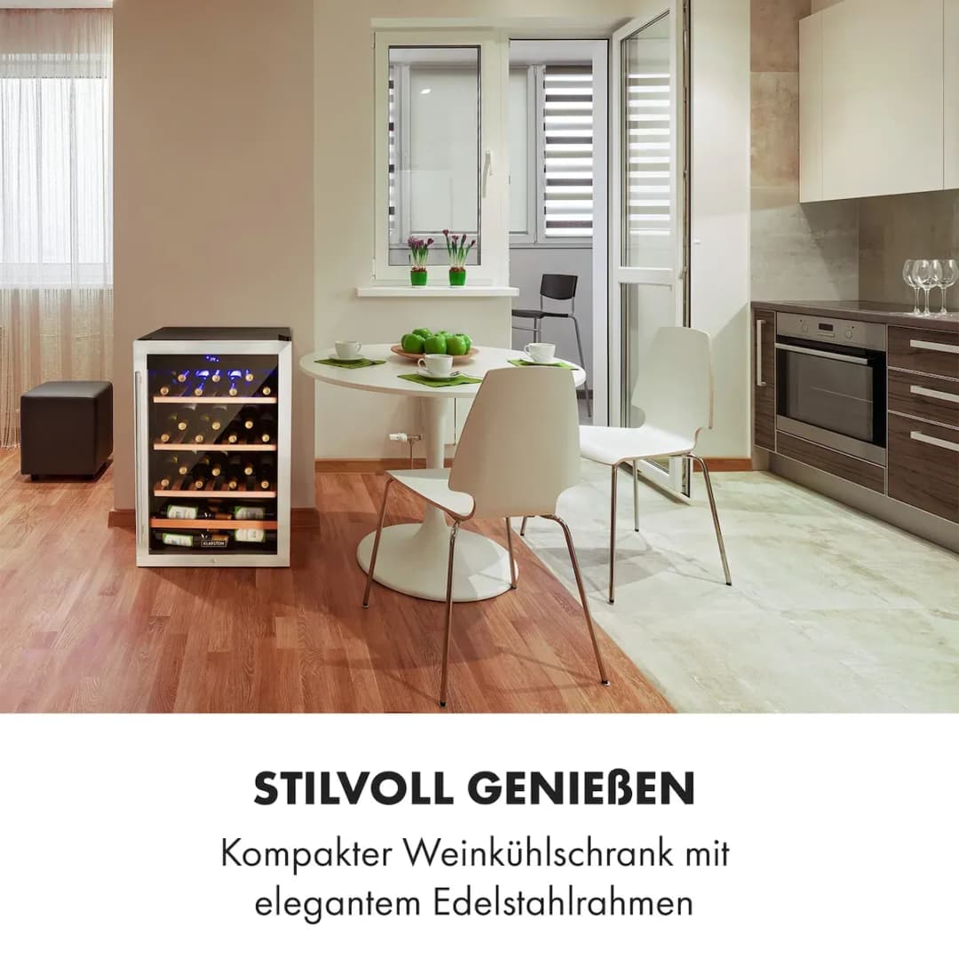 Vinamour 48 Uno Weinkühlschrank 128l 48Fl 3 Einschübe 4-18°C