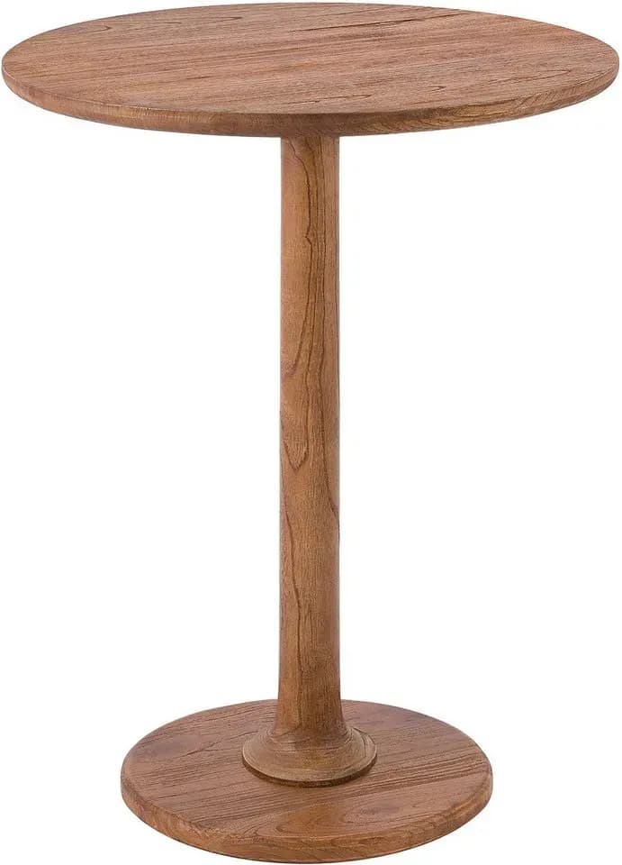 Beistelltisch Farragut, massiver Holztisch aus Mindi-Holz, handgefertigter Couchtisch für Wohnzimmer und Esszimmer