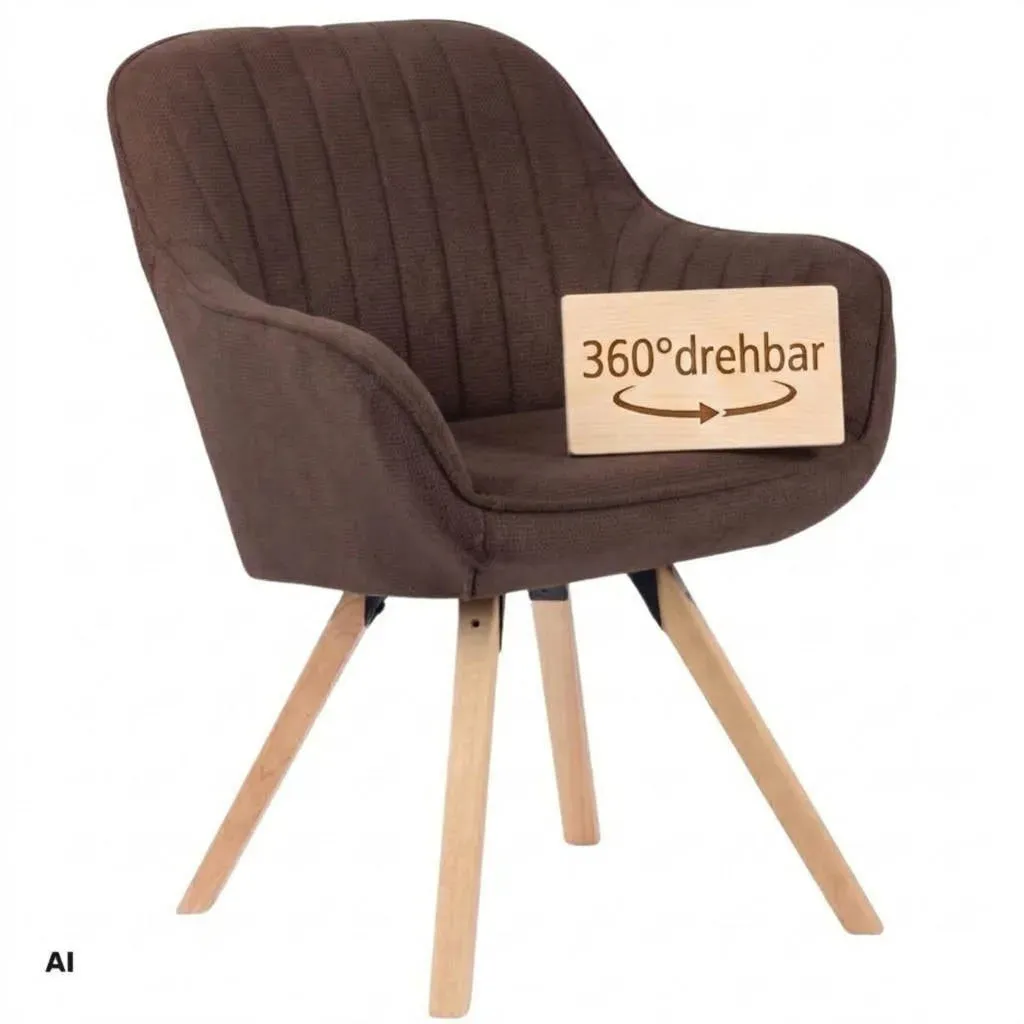 Esszimmerstuhl Matera Polyester braun