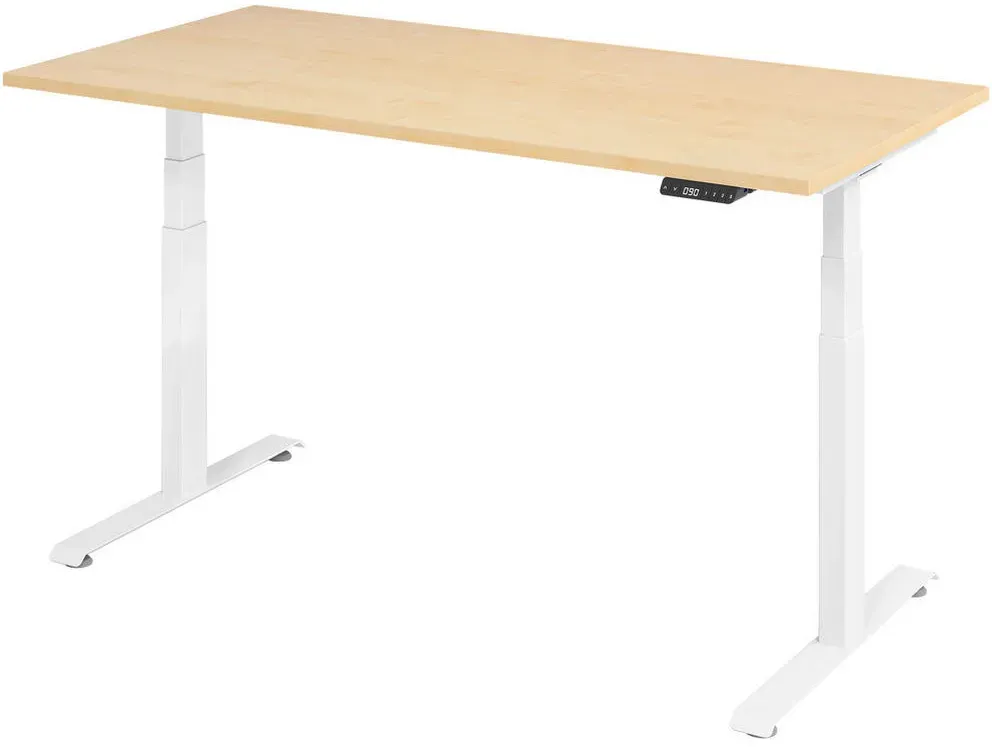 Schreibtisch 160x80 cm Ahorn / Weiß