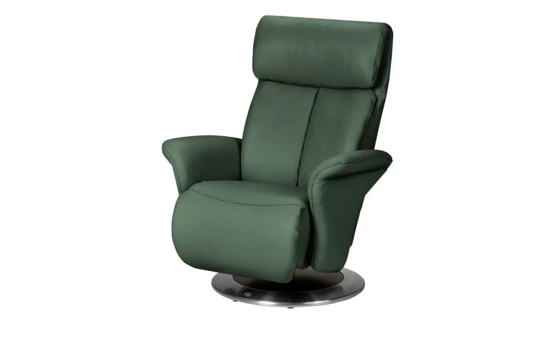 Relaxsessel 7227 Leder 82 x 109 x 90 cm Grün mit Relax-Funktion