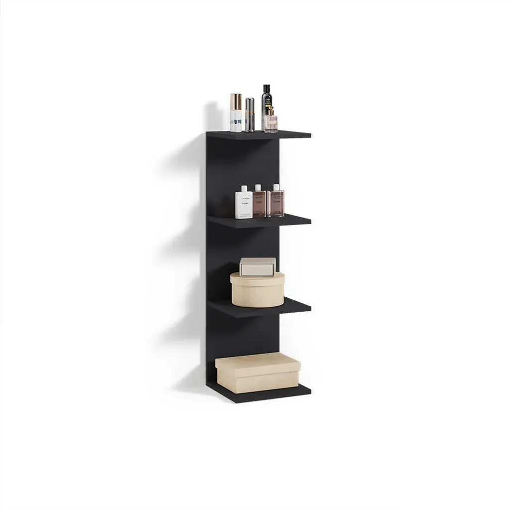 Wandregal Vesuvio 30 x 95 x 28 cm Schwarz
