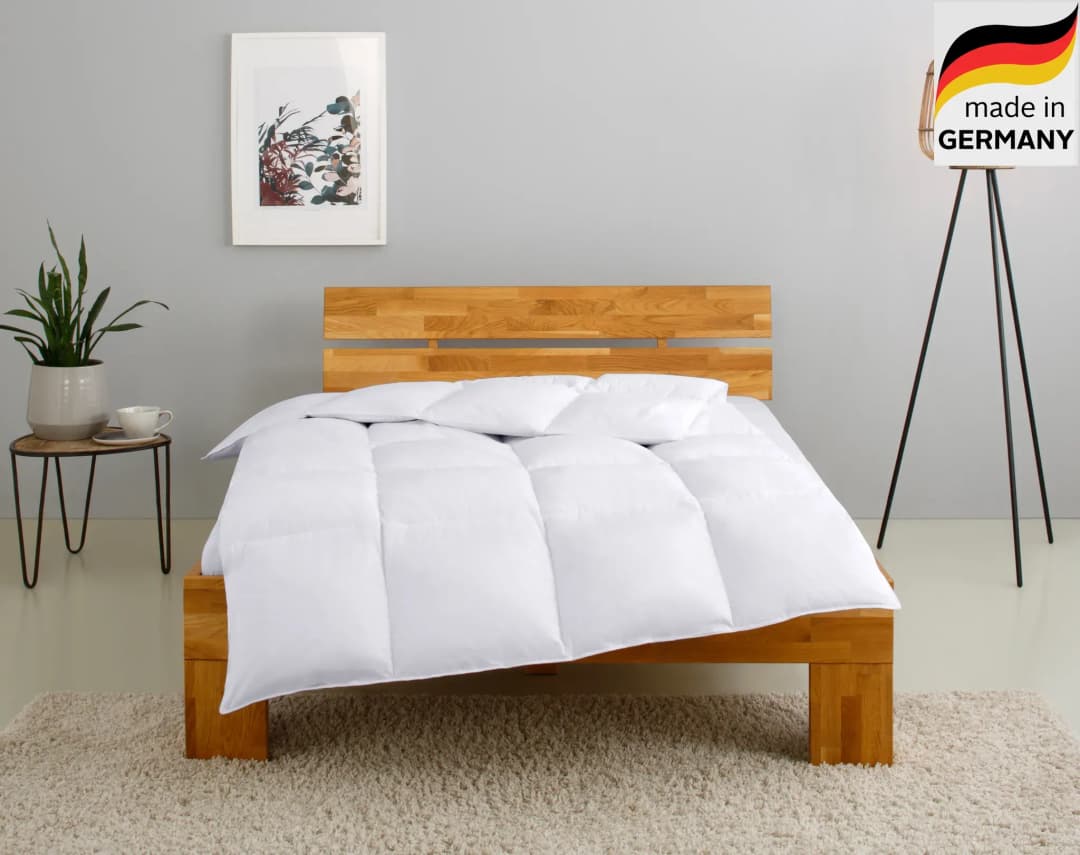 Federbettdecke OTTO HOME "RINA, Bettdecke in 135x200 cm & 155x220 cm, Made in Germany", weiß, B:135cm L:200cm, Bezug: 100% Baumwolle. Füllung: 70% Federn, 30% Daunen, Bettdecken, Bettdecken, Sommer, Winter, Decke, Made in Germany