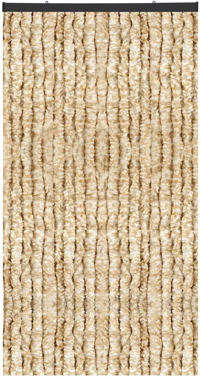 Flauschvorhang Ösen 56 x 185 cm Beige/Weiß 1 St