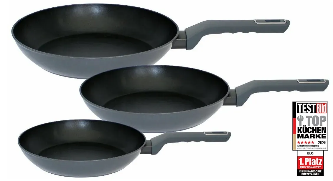 Ecolife Pfannen-Set 3-tlg. 20 cm + 24 cm + 28 cm