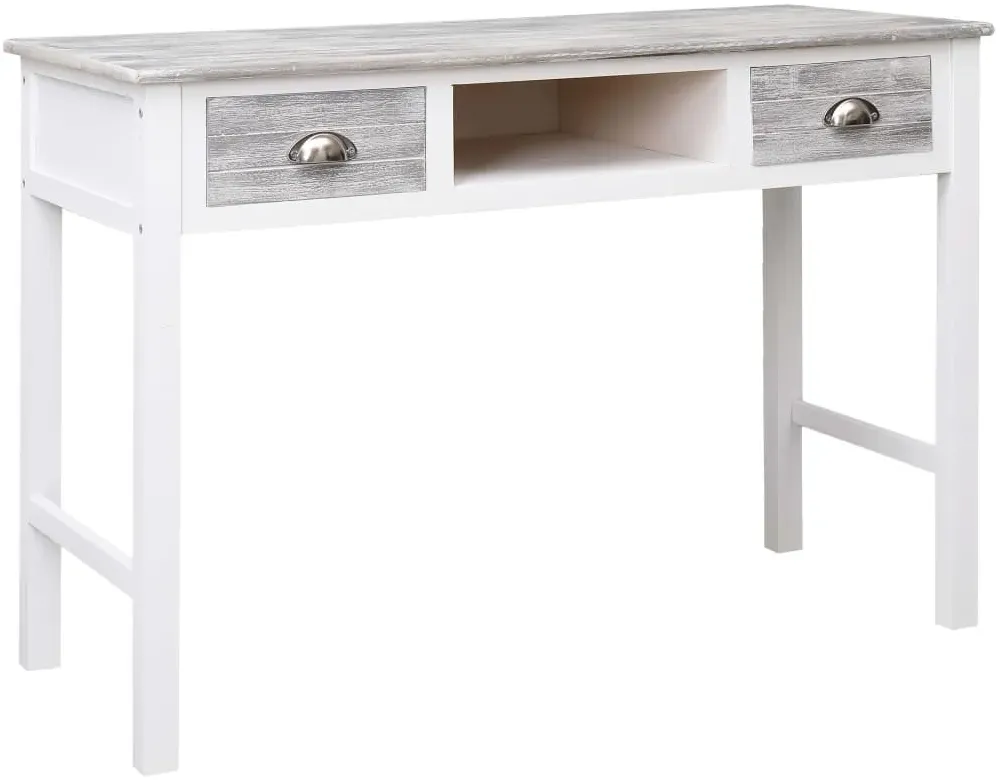 Schreibtisch Grau 110×45×76 cm Holz