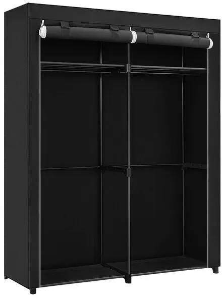 Kleiderschrank 140 x 43 x 174 cm Schwarz