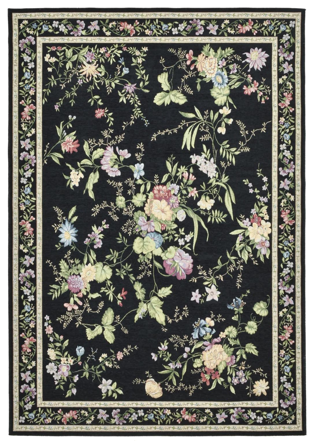 Flomi Sagrini Webteppich 60 x 90 cm Schwarz