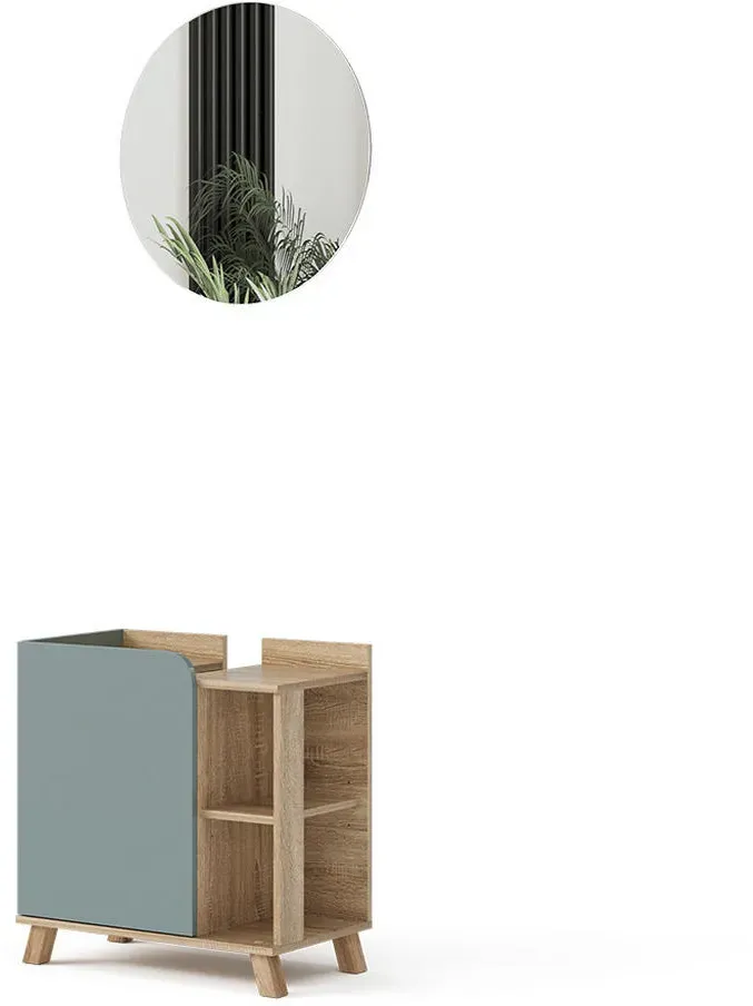 Badmöbel-Set Karen 2-tlg. Kiefer Blau-Grau
