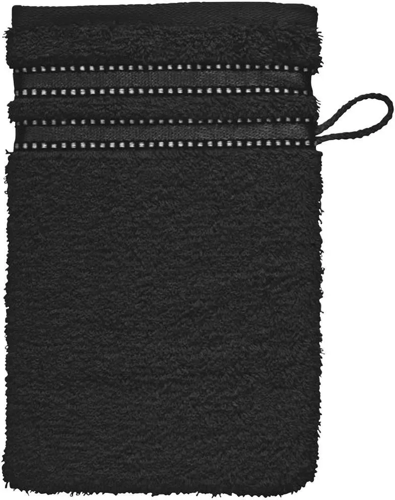 Cult de Luxe Waschhandschuh 16 x 22 cm schwarz