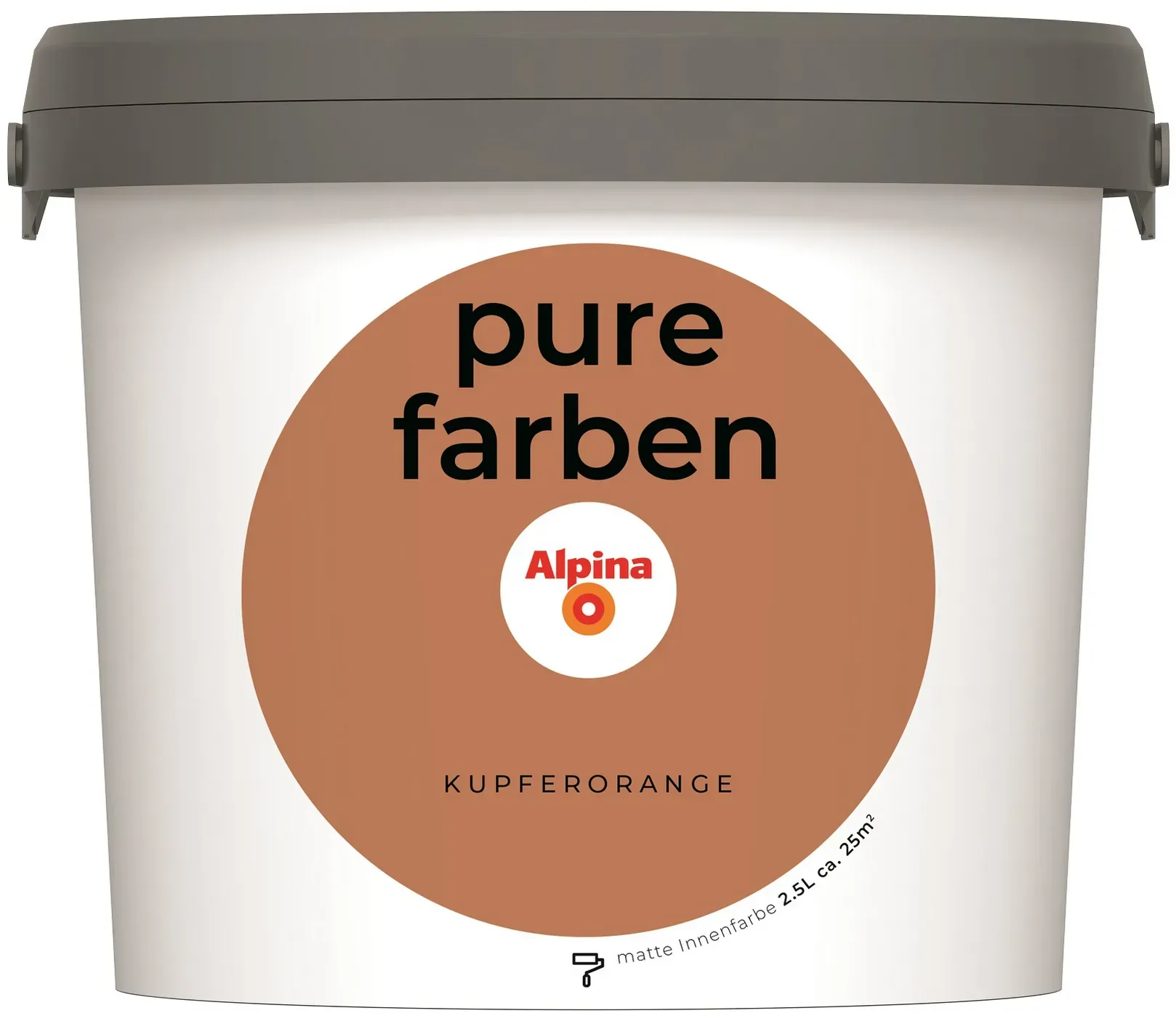Wandfarbe Kupferorange matt 2,5 l