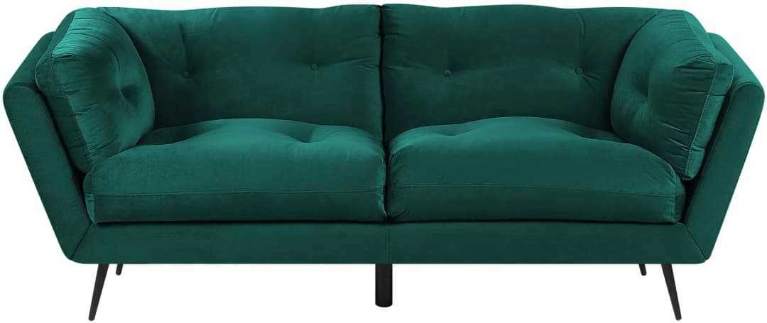 Couch Stoff 3-Sitzer Smaragdgrün