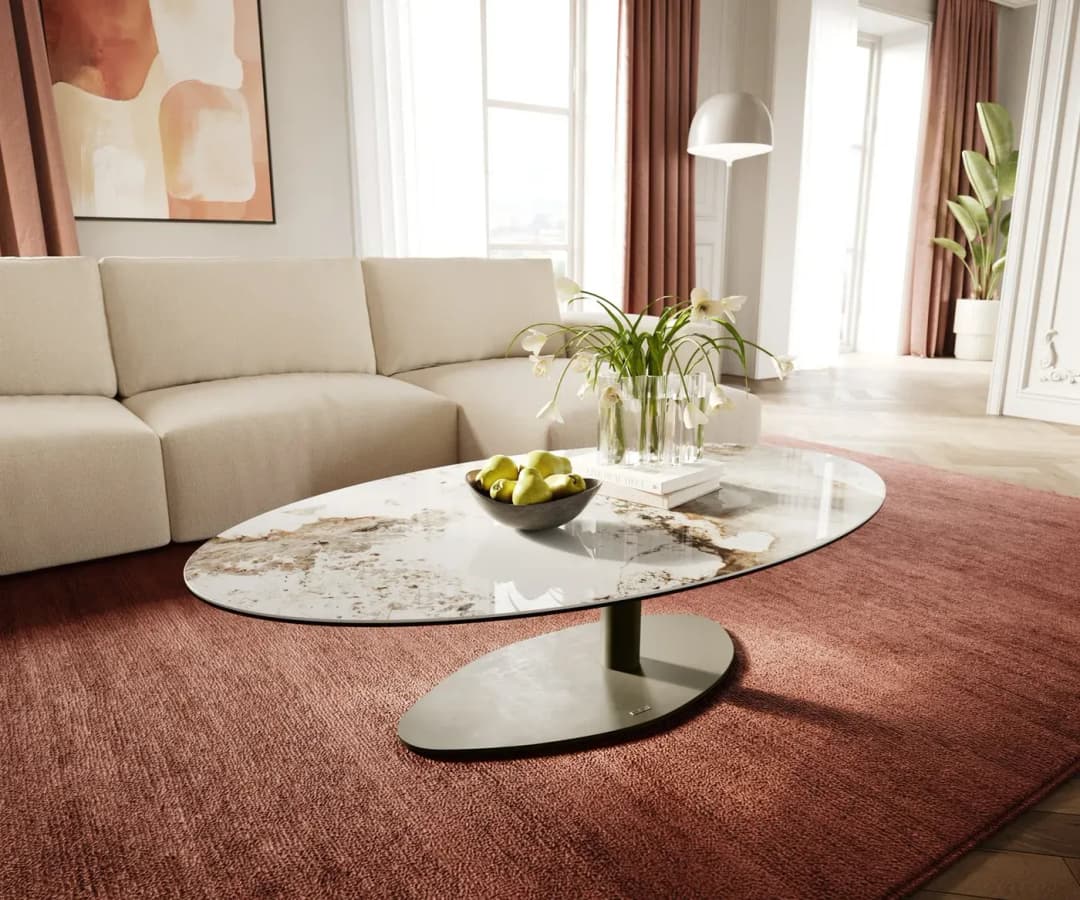 Edge Beige/Weiß Metall 140 x 37 x 80 cm