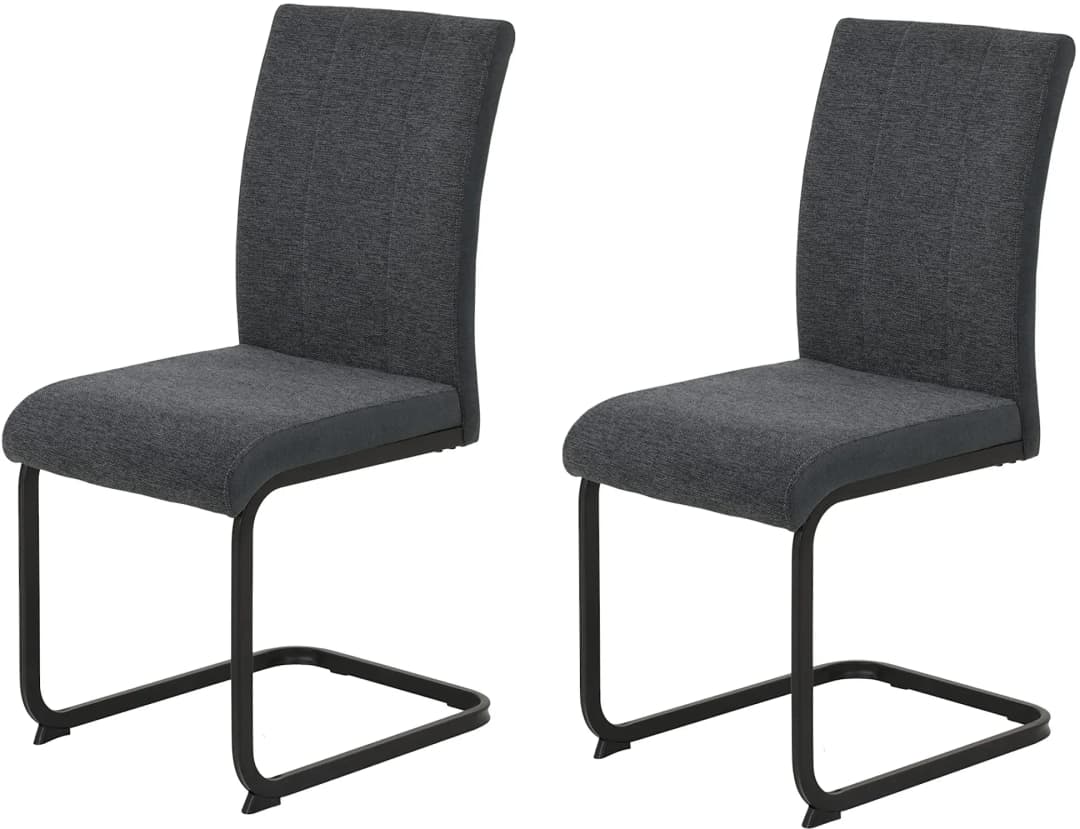 Polsterschwingstuhl 2er Set LINN grau