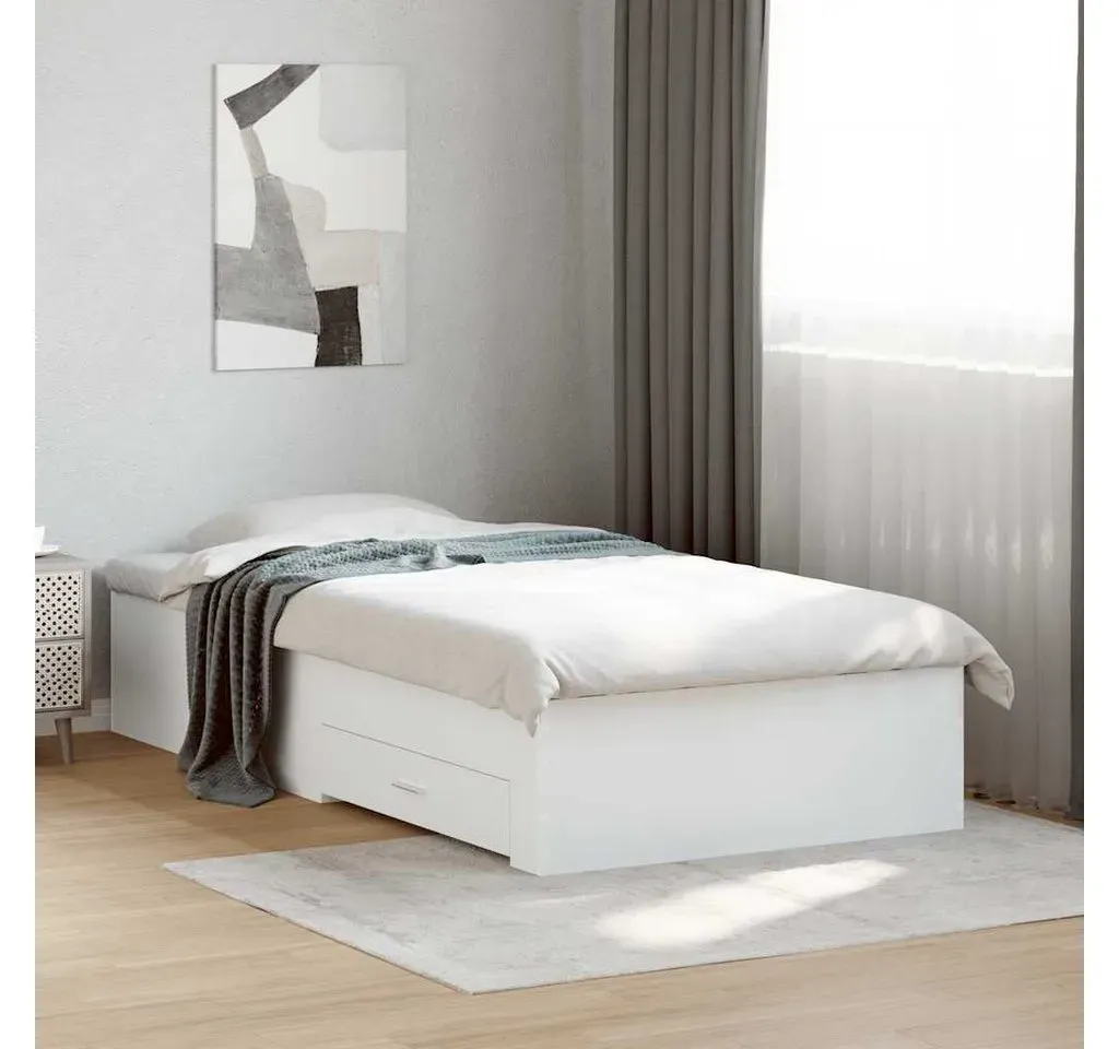 Bettgestell 100 x 200 cm Weiß
