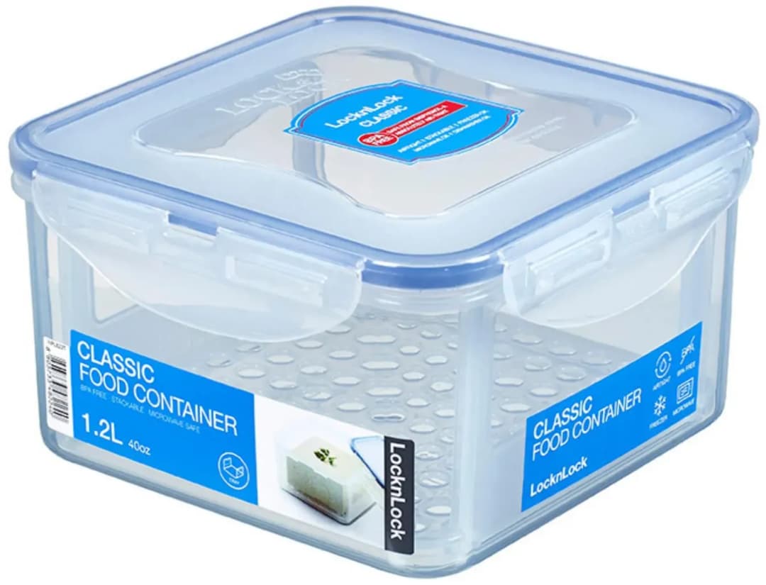 Vorratsdose quadratisch transparent 15,5 x 15,5 x 8,7 cm 1,2 l