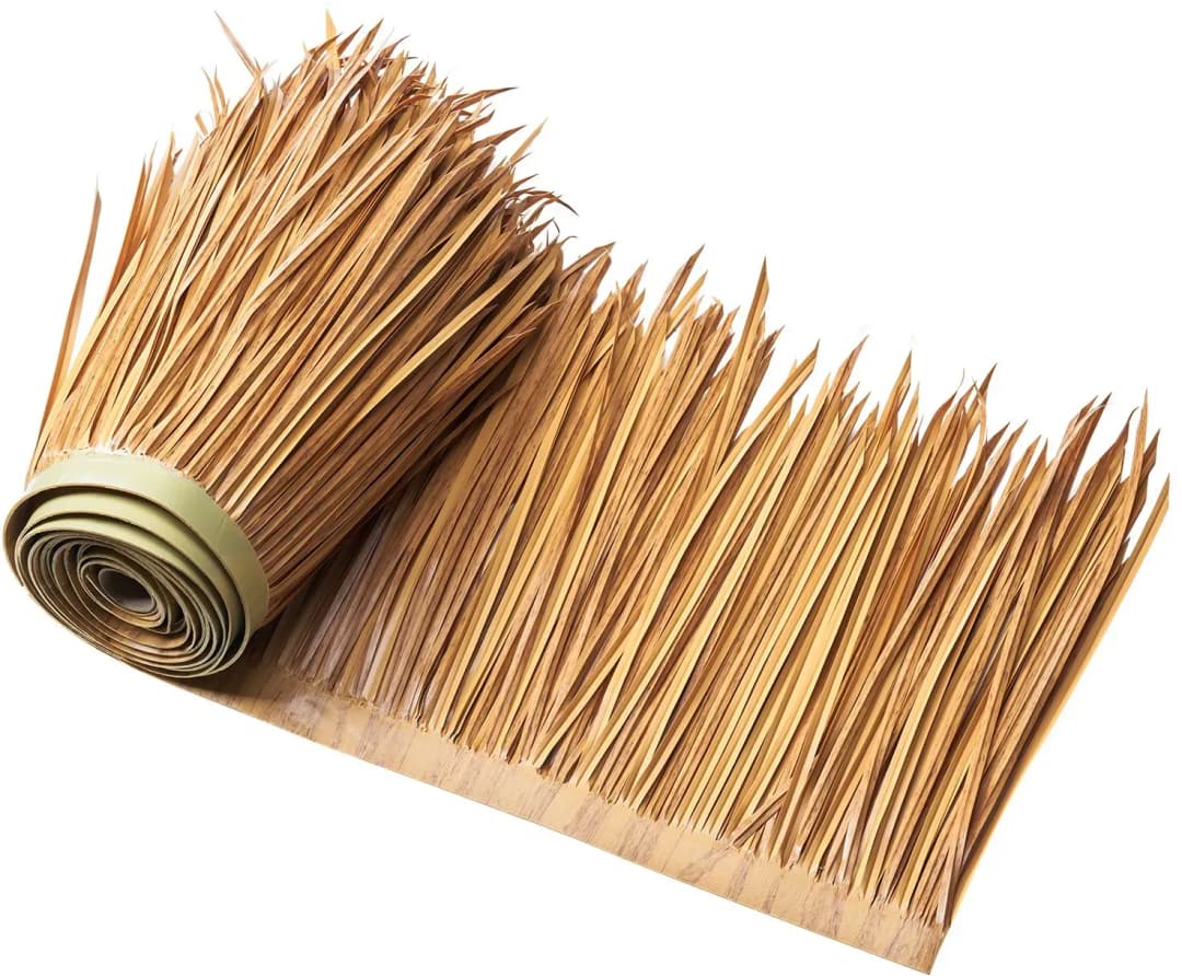 Künstliches Strohdach, 500x40 cm, mexikanischer Stil, Strohdachrolle aus PE, Palmdach, Reetdach, Ideal für Terrassen-, Pool-, Strand-, Pavillon- und Hawaii-Party-Dekoration