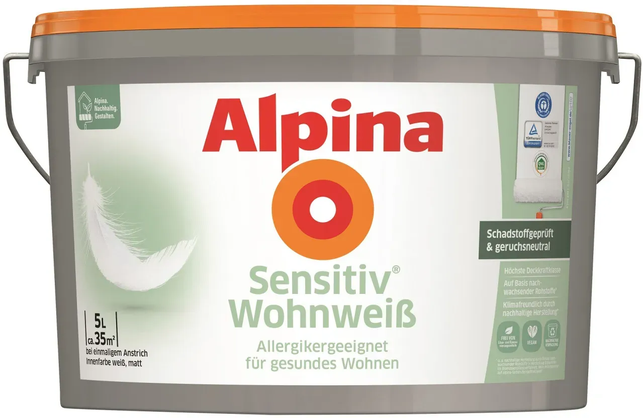 Sensitiv Wohnweiß weiß matt 5 l