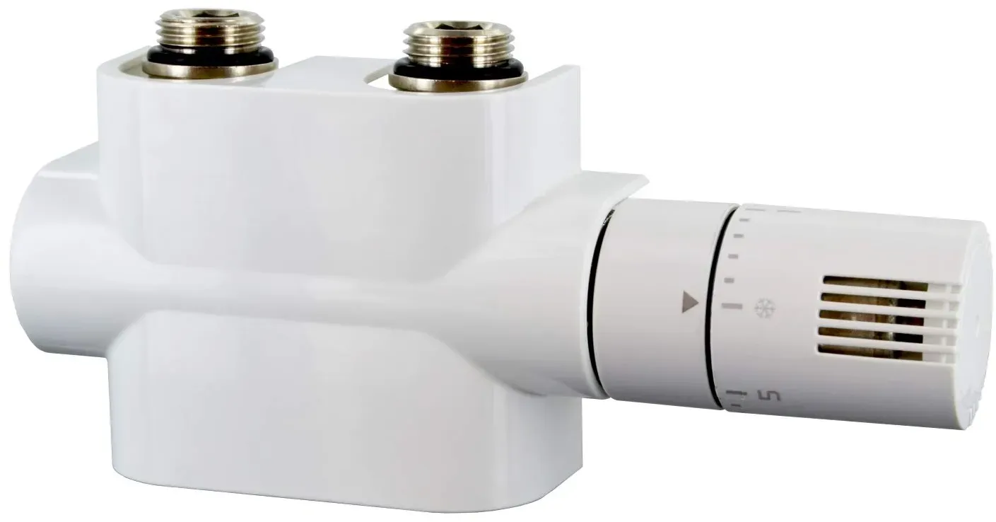 Mittenanschlussgarnitur Multiblock-Set Heizkörperthermostat weiß