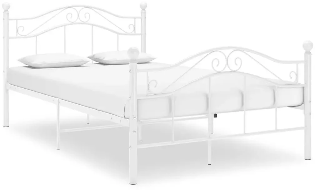Bett 120 x 200 cm Weiß