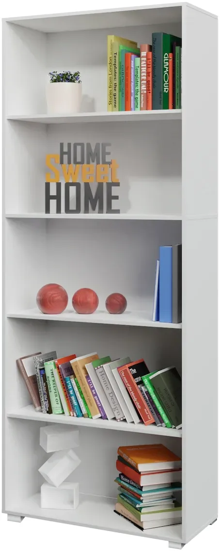 Bücherregal 60 x 190 x 28 cm Weiß