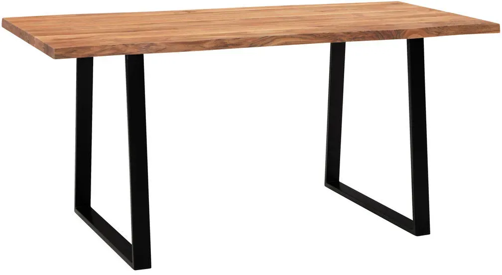 Schreibtisch Akazie massiv / Schwarz