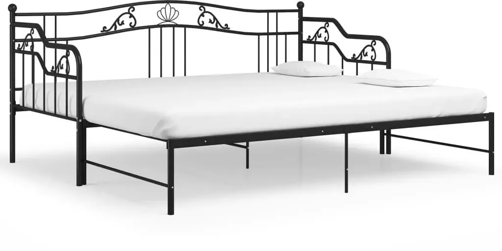Ausziehbett 90 x 200 cm Schwarz