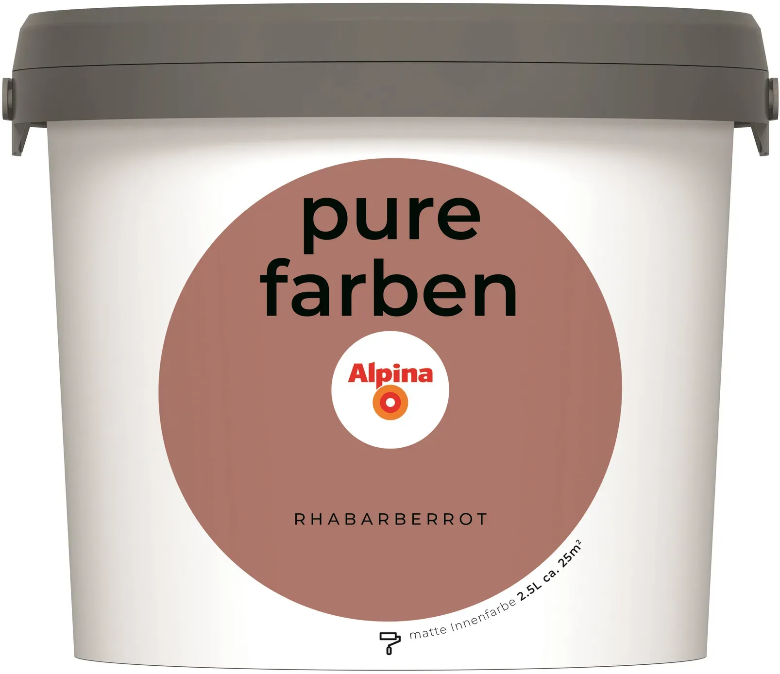 Wandfarbe Rhabarberrot matt 2,5 l