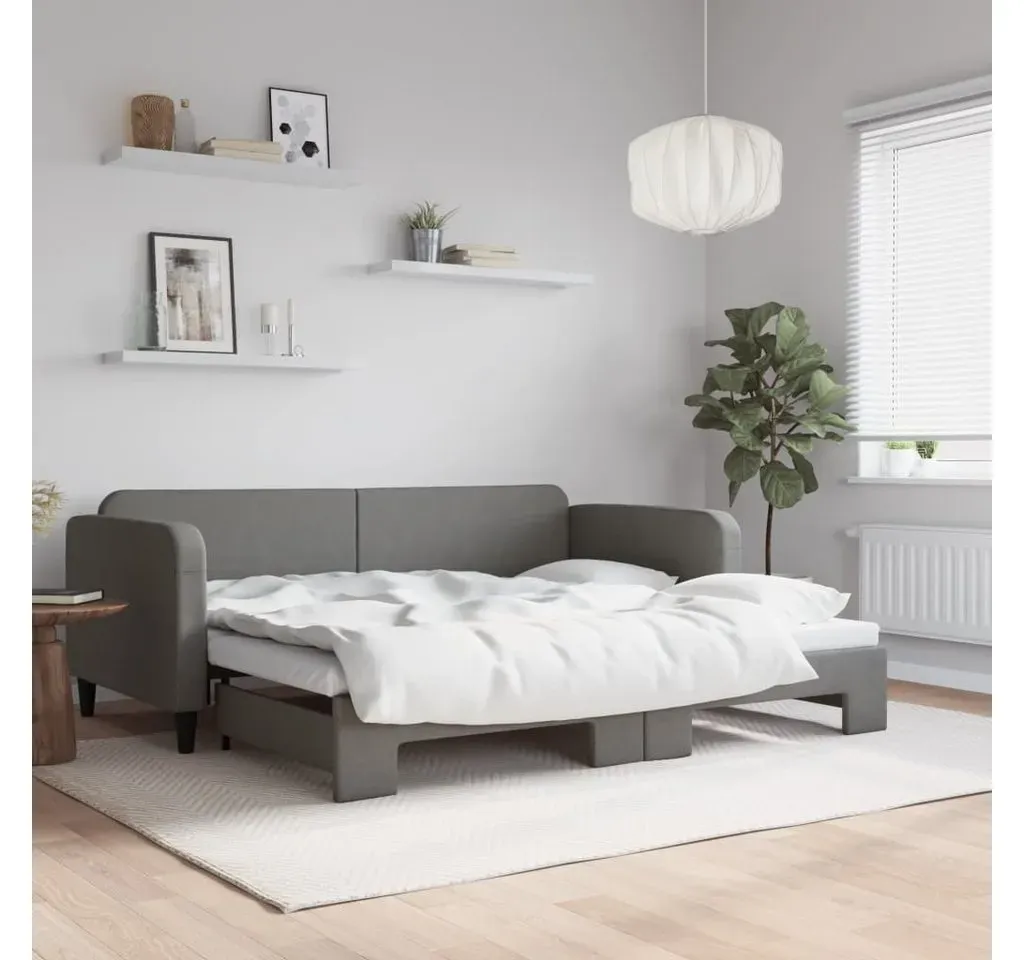 Tagesbett 90 x 200 cm Dunkelgrau