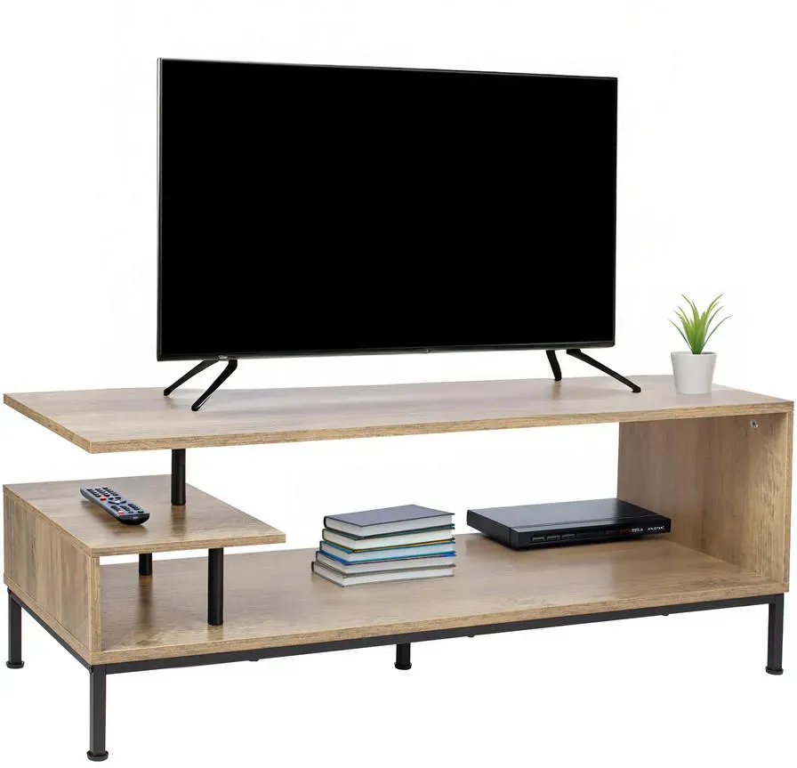 TV-Lowboard 106 x 40 x 39,5 cm Schwarz Holz/Metall