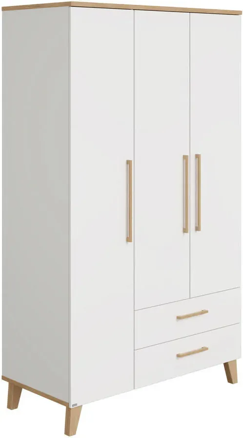 Kleiderschrank 123,5 x 55,9 x 206 cm Weiß