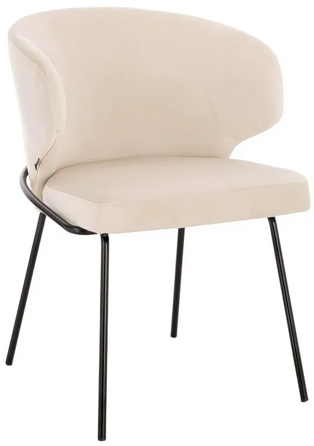 Esszimmerstuhl Amara Samt beige 5 Stück