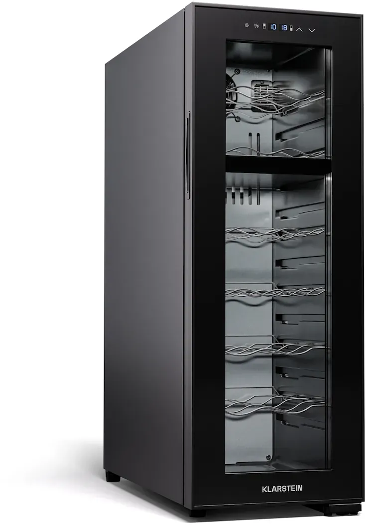 Shiraz 18 Duo Weinkühlschrank 2 Zonen 53L/18 Flaschen 5-18 °C Touch Schwarz