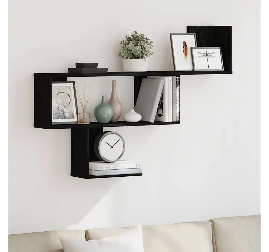 Wandregal 100 x 15 x 70 cm Schwarz