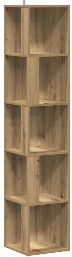 Eckregal 33 x 33 x 165 cm Braun
