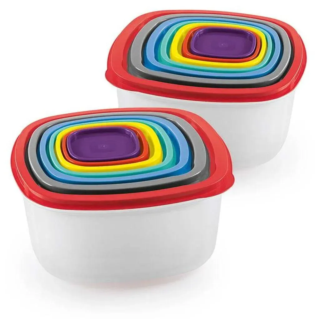 Frischhaltedose mehrfarbig 24,40 x 25,00 x 25,00 cm 1,025 l 28-teiliges Set