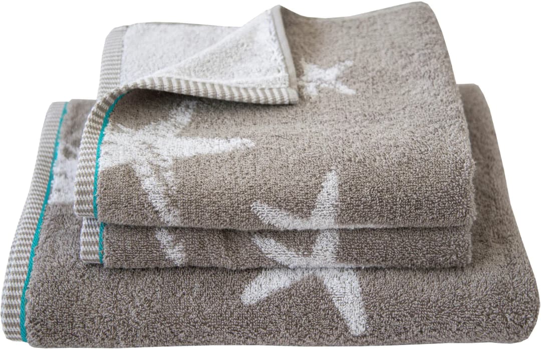 Maritim Starfish Handtuch 50 x 100 cm grau