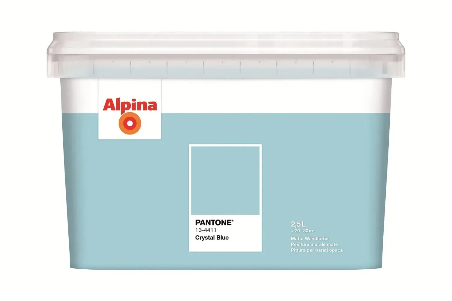 Wandfarbe PANTONE Crystal Blue matt 2,5 l