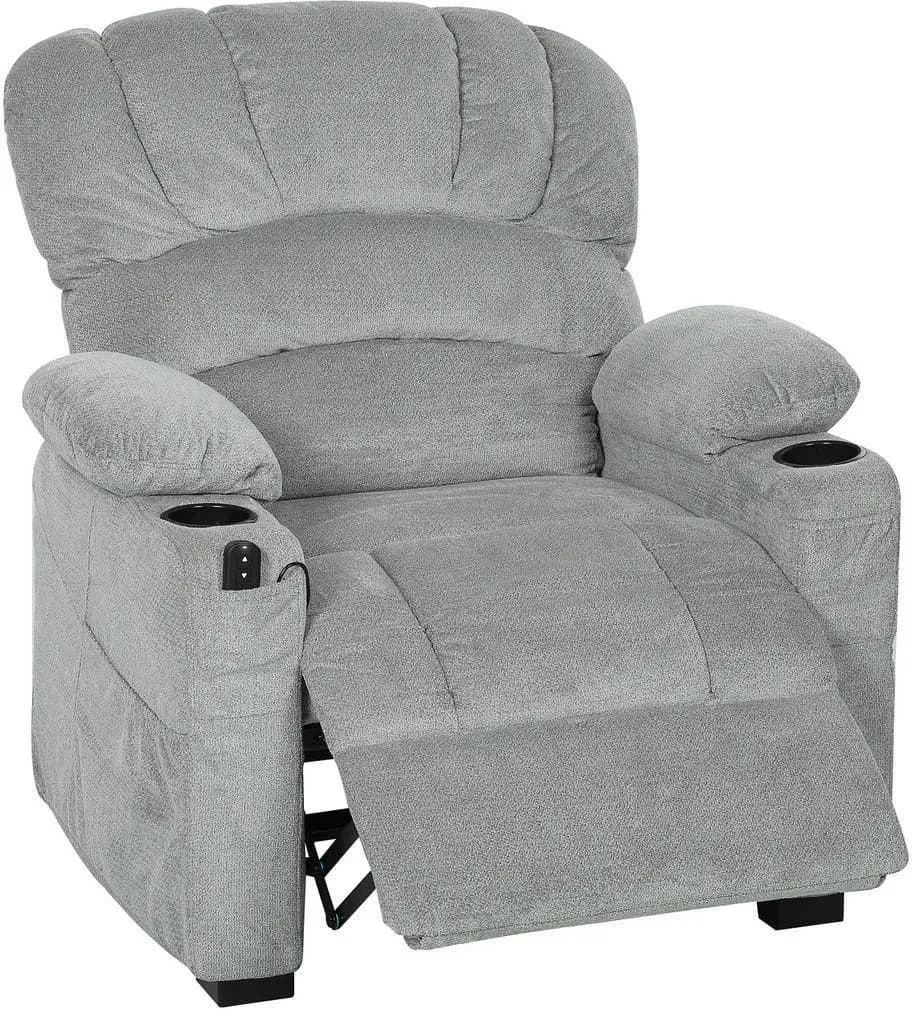 Relaxsessel Elektrisch 90 x 105 x 96 cm Grau mit Liegefunktion