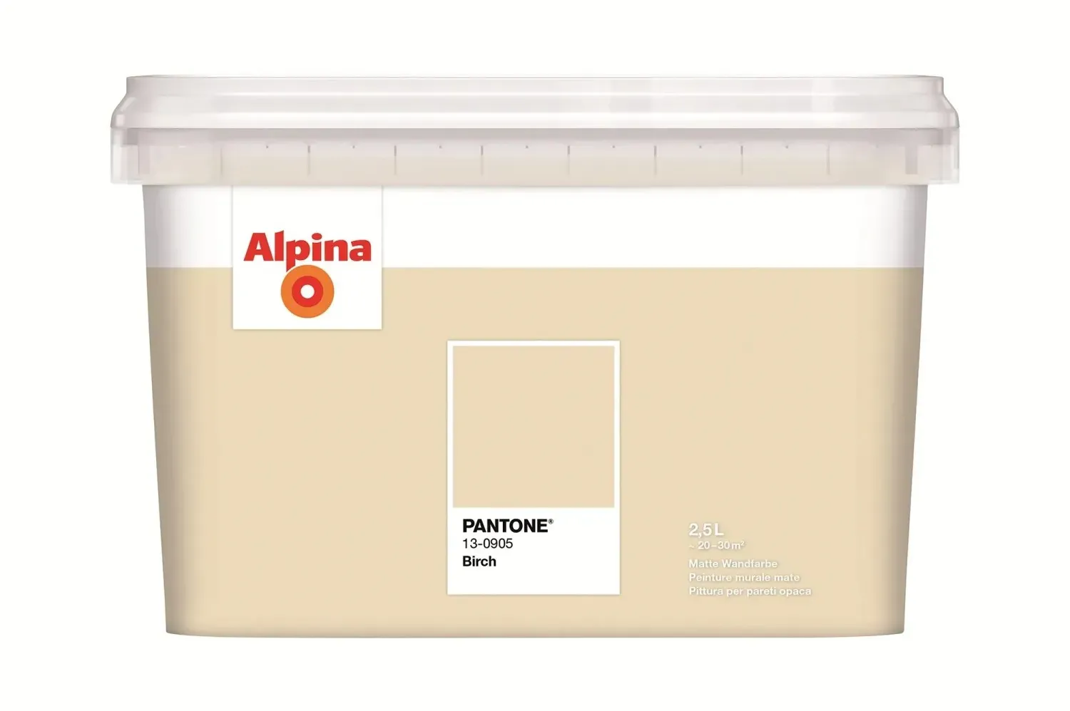 Wandfarbe PANTONE Birch beige matt 2,5 l