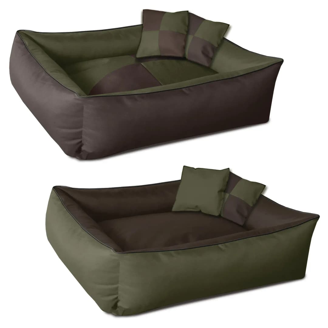 Hundesofa MAX Quattro XXXL 100 x 80 cm grün-braun