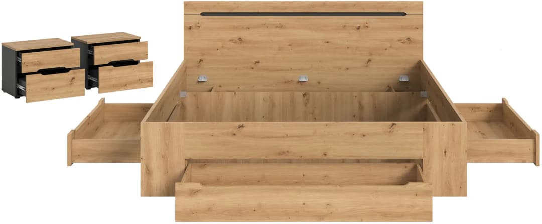 Schlafzimmer-Set CANU B/H/T ca. 284.00x87.00x205.00